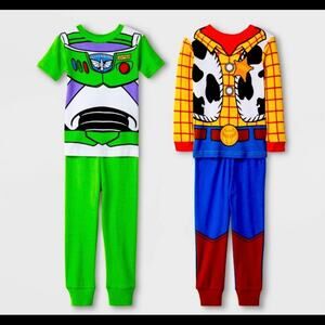Disney Pajamas Toy Story Woody And Buzz Lightyear Pj 2T NWT 2 pair bundle set